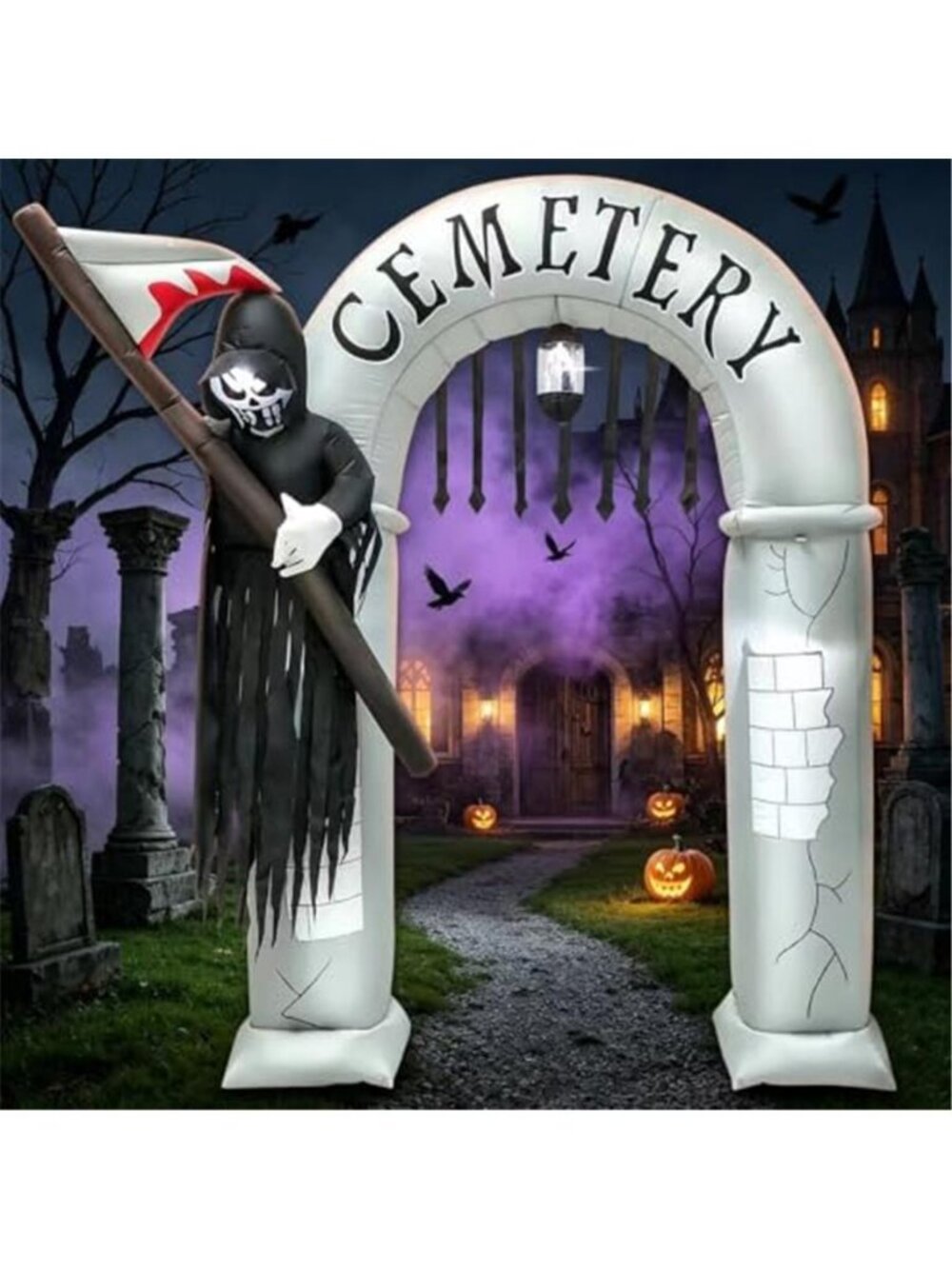 8FT Gaint Halloween Inflatable Outdoor Decorations Halloween Gateway Arch